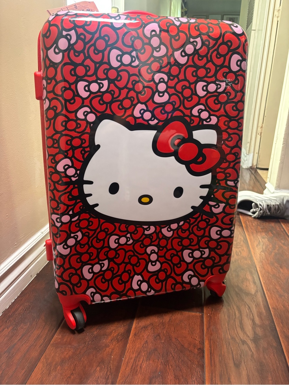 brand new hello kitty 24in checked bag luggage